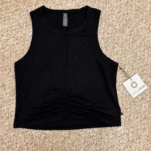 Black Cropped Tank Top